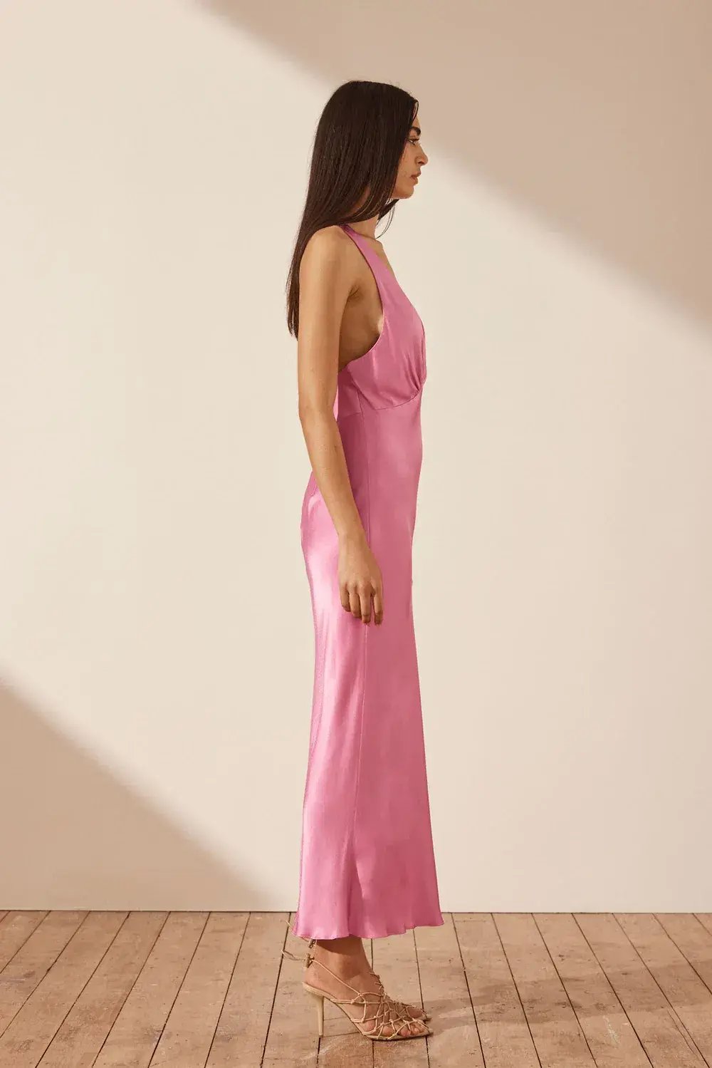 Shona Joy Arienzo Plunged Dress Pink Size 8 photo 2