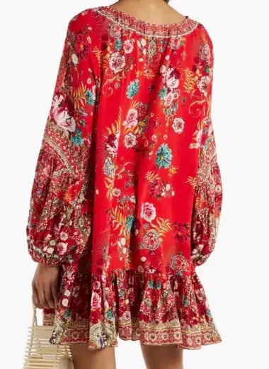 Camilla Frill Dress Red Print Size 18 photo 2