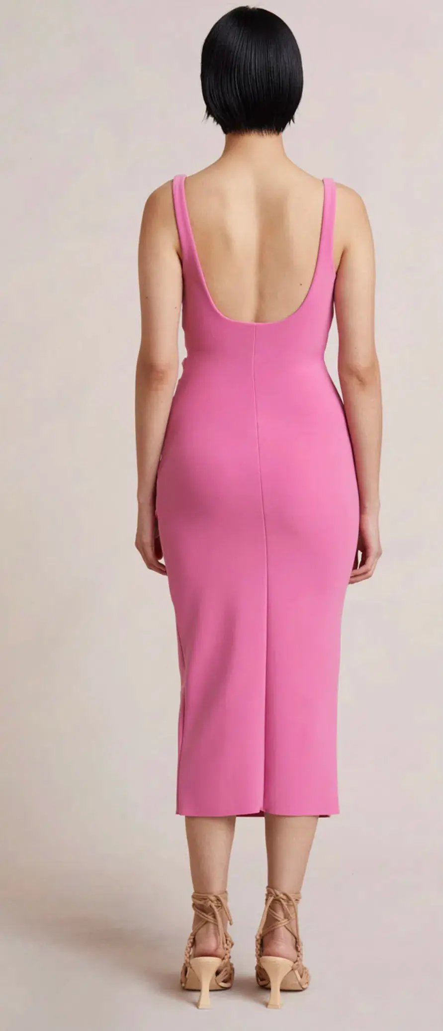 Bec and Bridge Karina Tuck Midi Dress Pink Size  8 photo 2