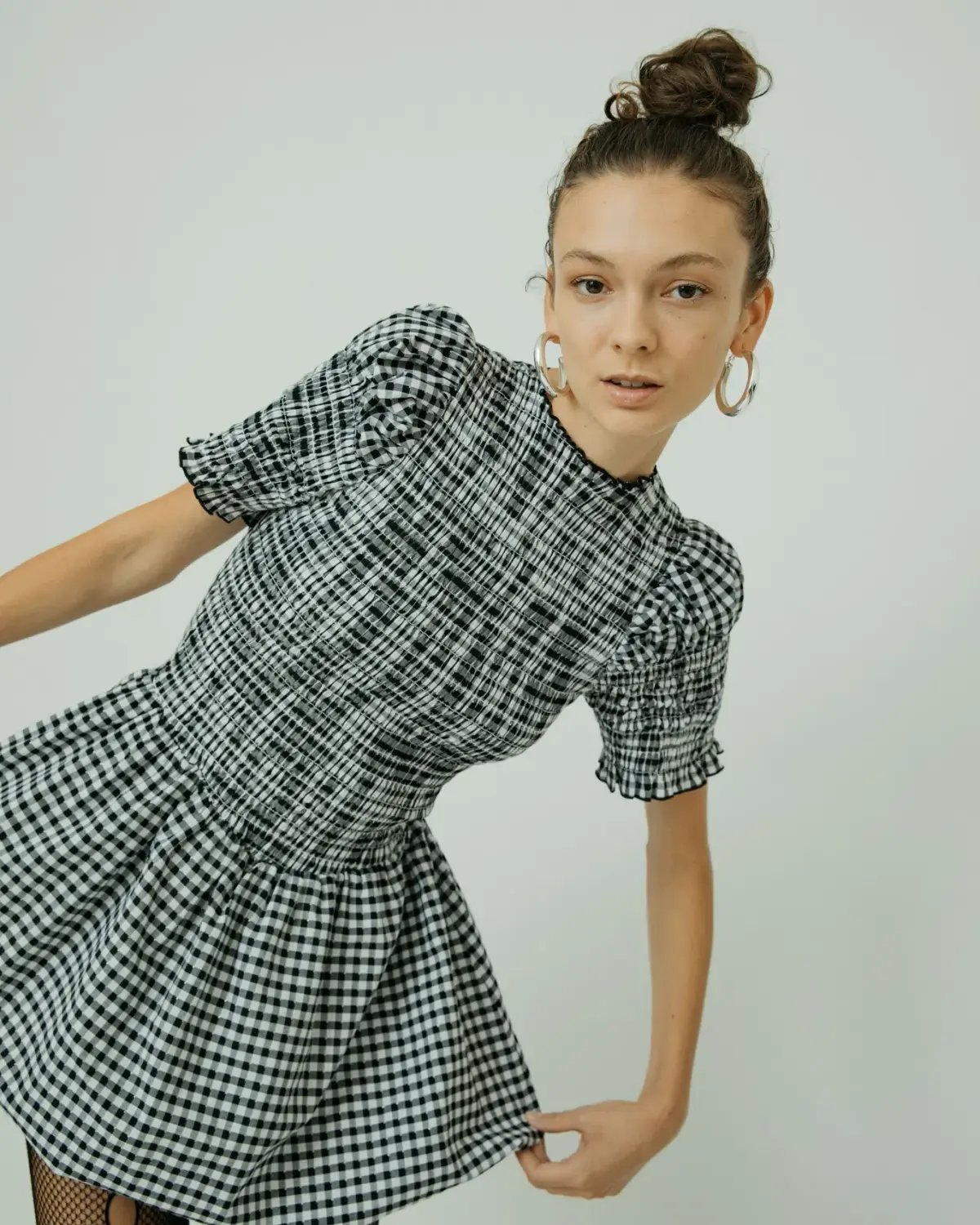 Après Studio Gingham Bubble Mini Dress Print Size L / AU 12 photo 2
