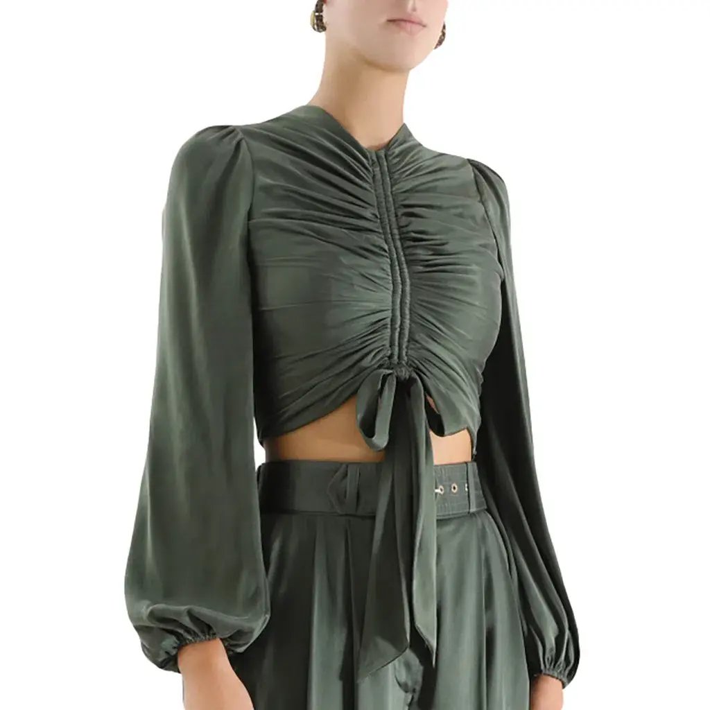 Zimmermann Espionage Silk Set Green Size 0/ AU 8 photo 4