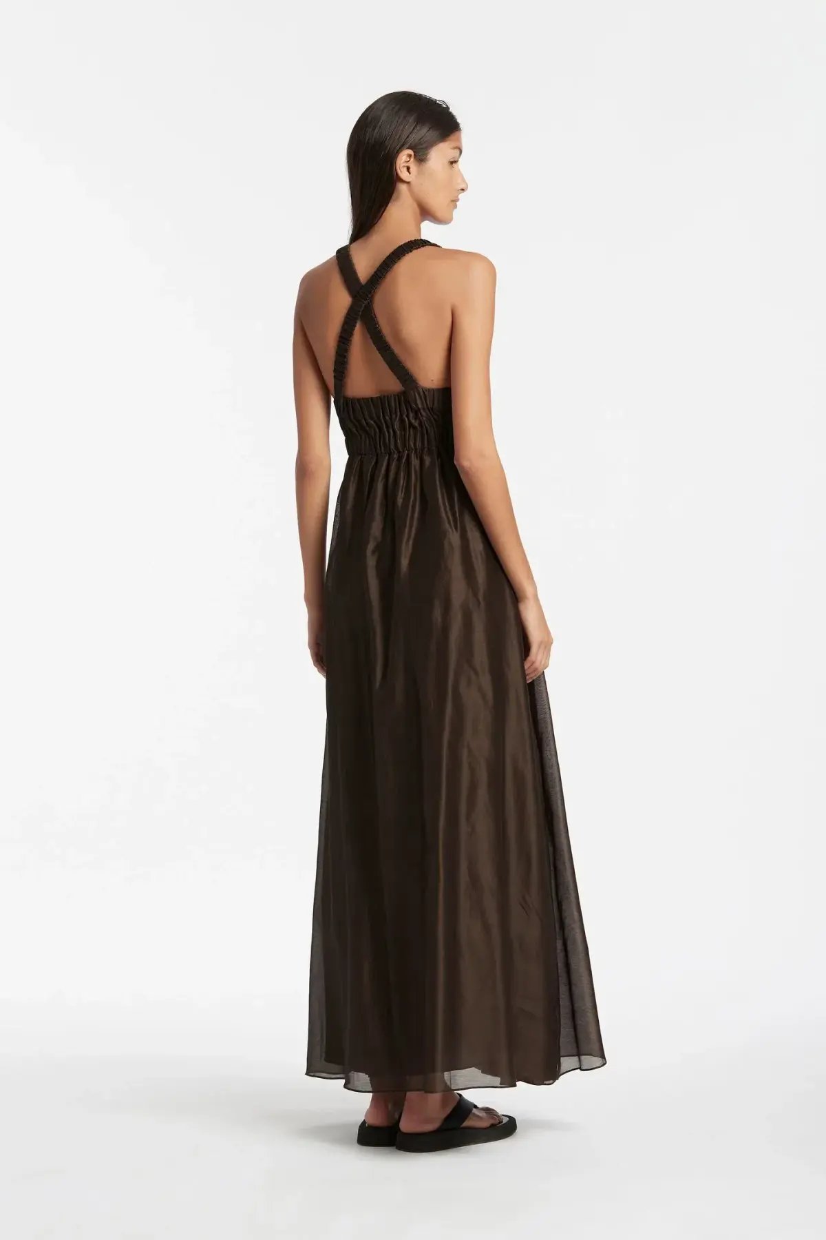 Sir the Label Anje V neck gown chocolate size 0 photo 3