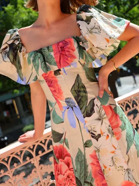 By Nicola Paradiso Maxi Dress in Primavera Print Size 8 photo 3