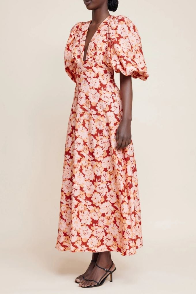 Acler Hamilton Dress in Carmine Imprint photo 3
