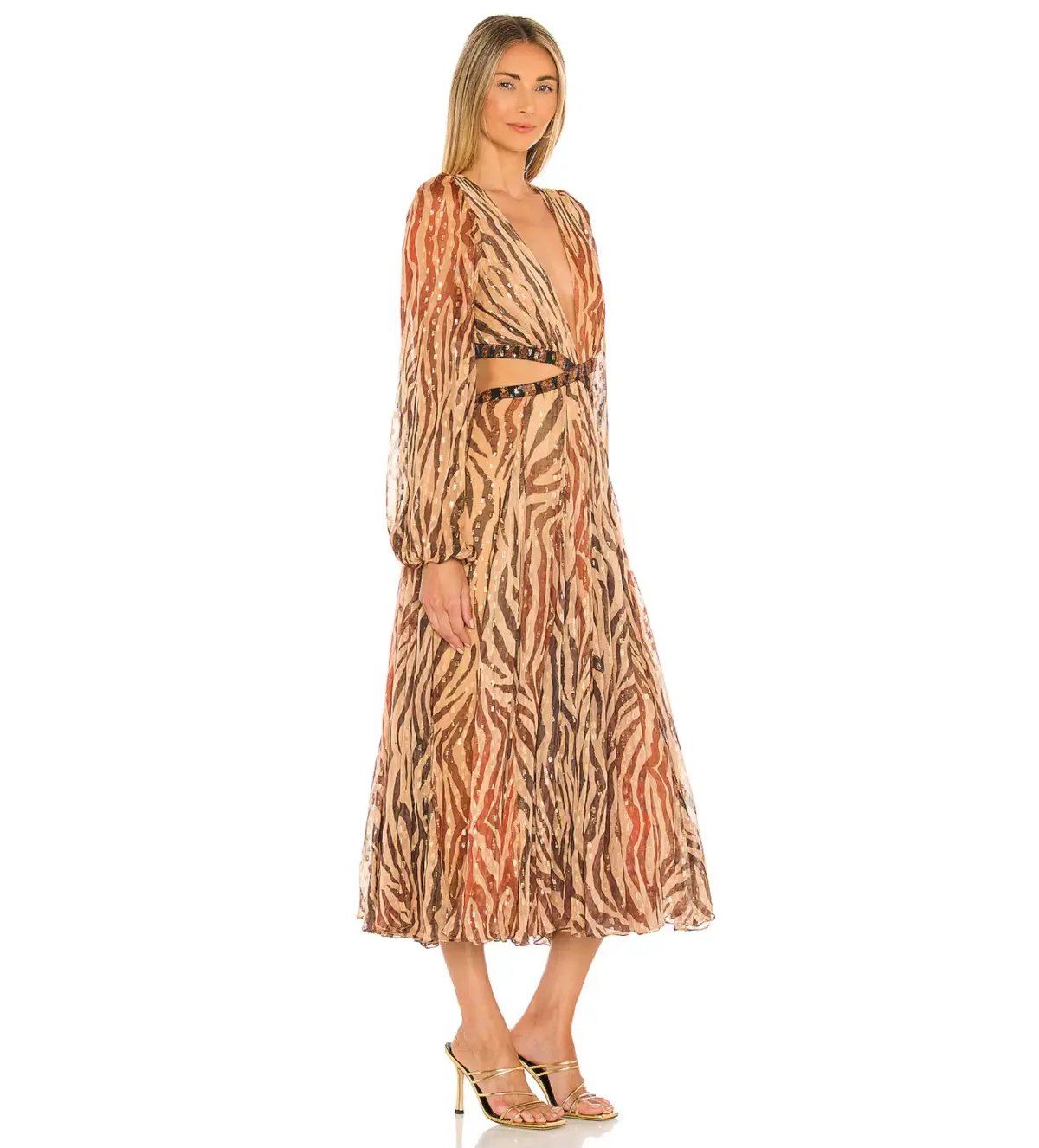 Rococo Sand Aine Midi Dress Print Size 6 photo 2