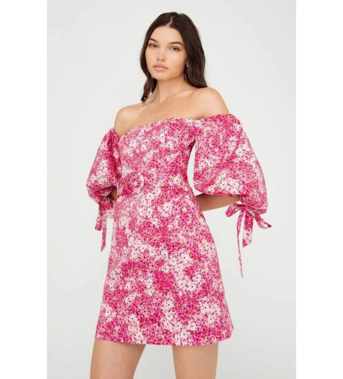 Sheike Ditsy Floral Mini Dress Pink Size 12 photo 2