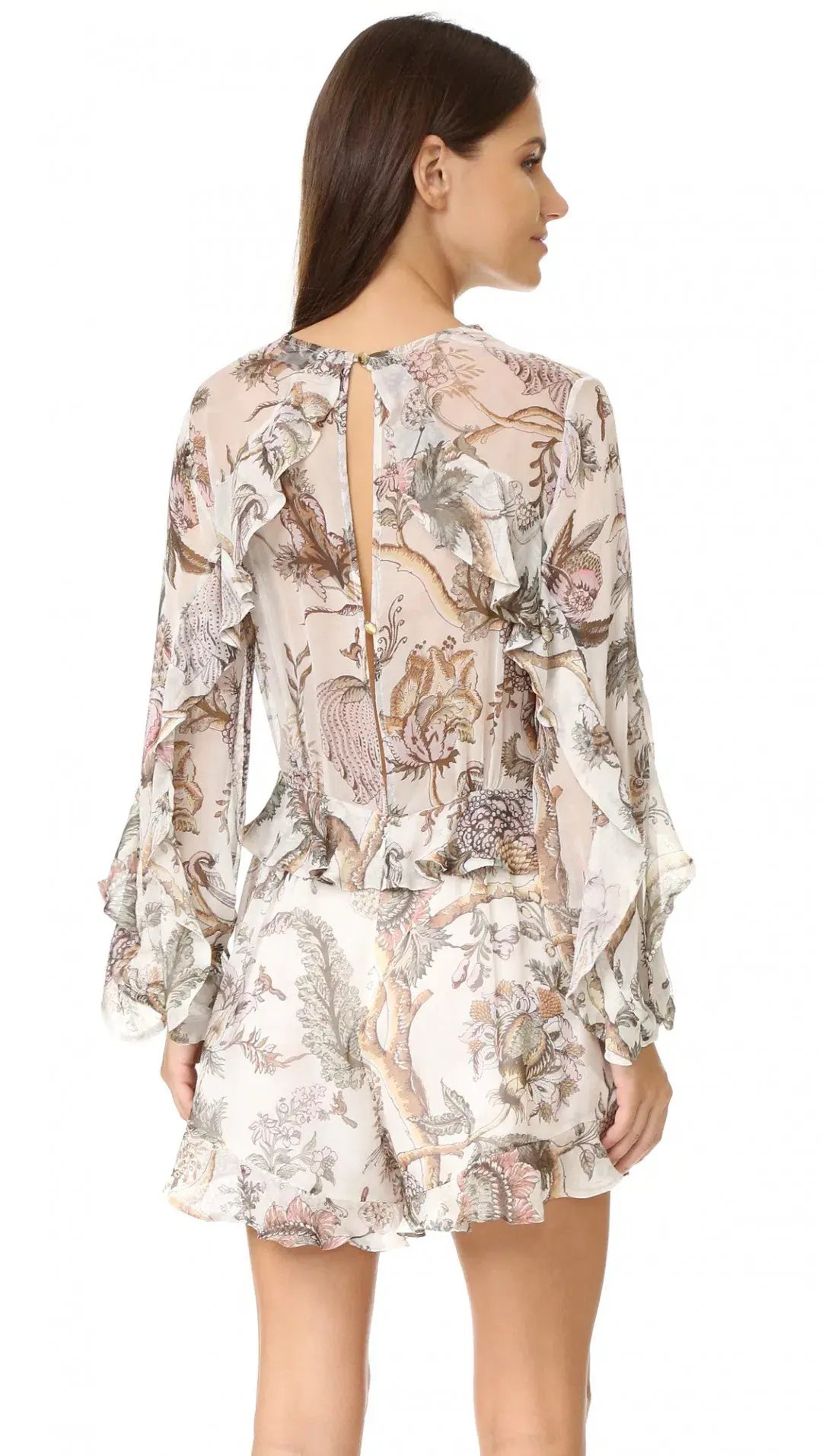 Zimmermann Karmic Flounce Playsuit Indienne Floral Size 6 photo 2