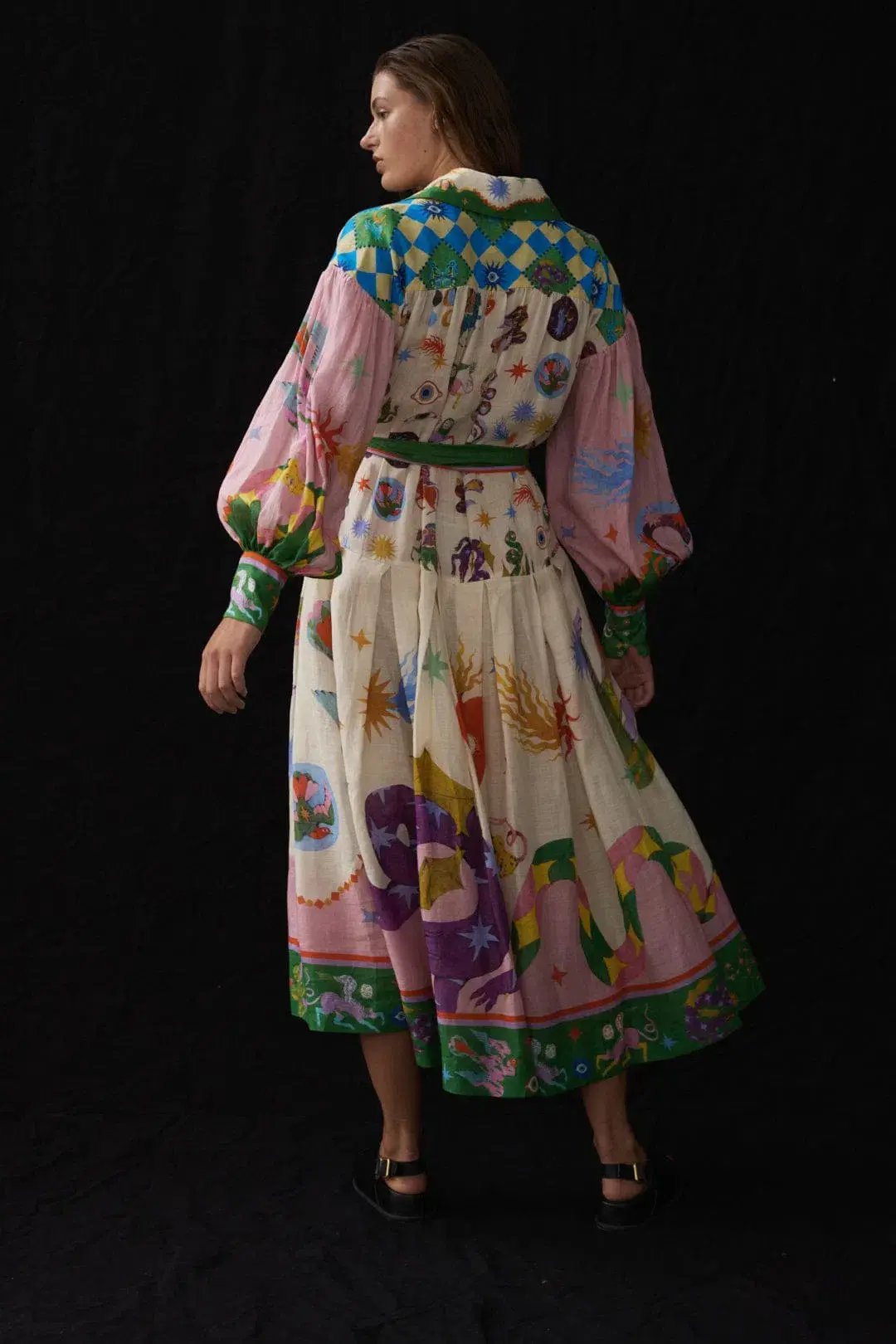 Alemais Seeker Shirtdress Midi Dress Multi Size 14 photo 4