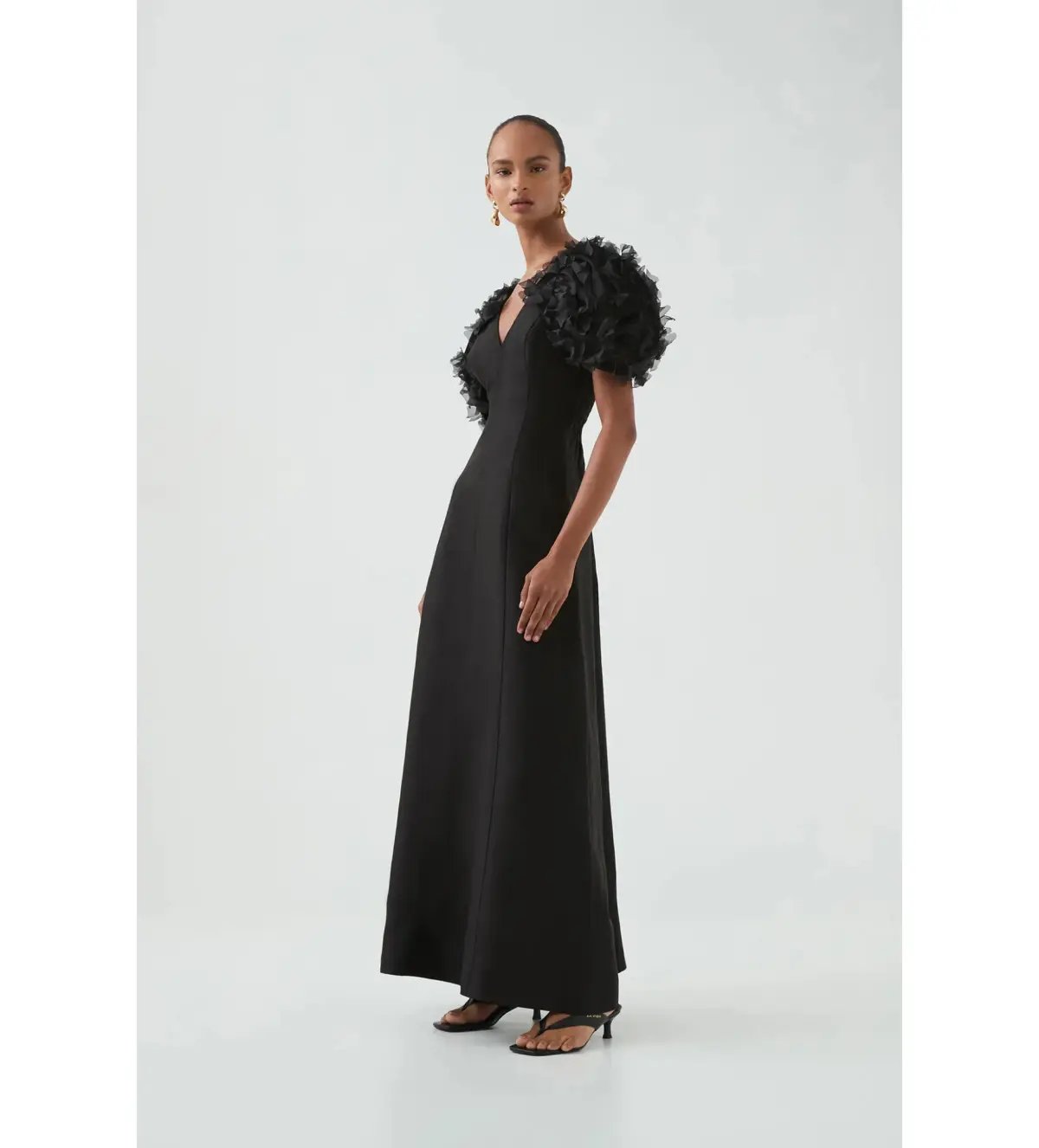 Aje Muse Maxi Dress Black Size 12 photo 4