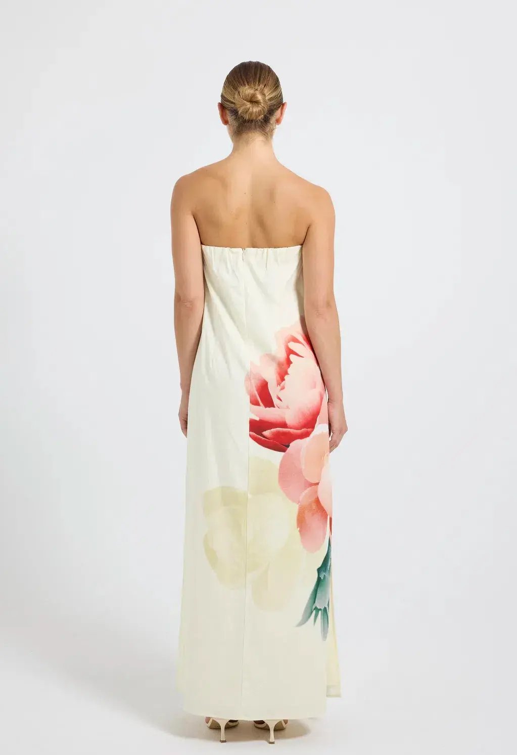 Pasduchas Nostalgia Strapless Maxi Dress Cream Size 8 photo 2