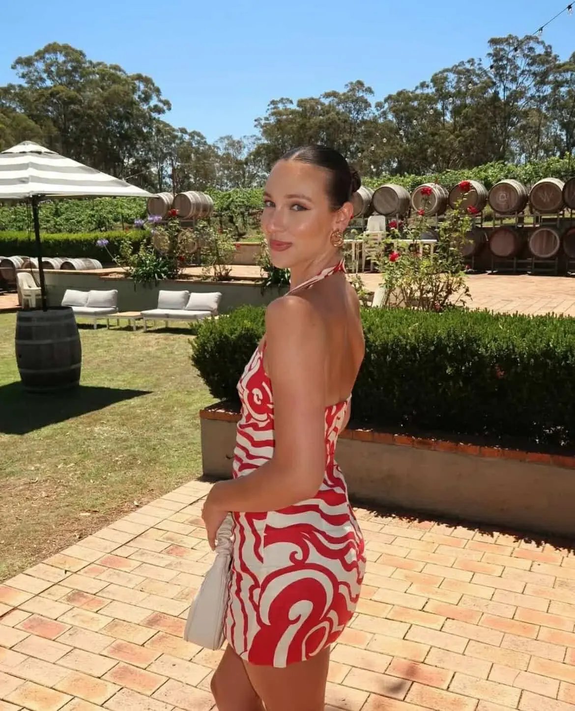 Kookai Roma Mini Dress in Red Size 6 photo 3