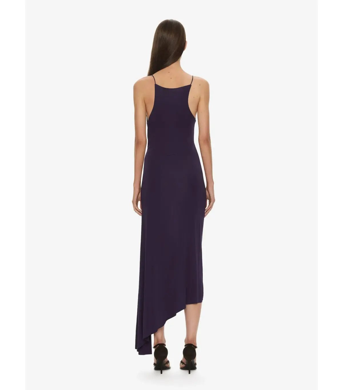 Christopher Esber Veer Spiral Crystal Tank Midi Dress Violet Size AU 8 photo 2