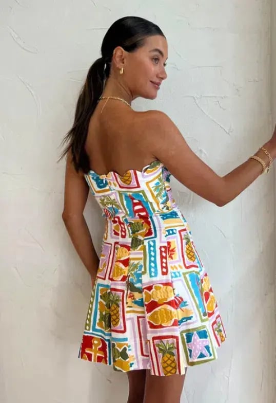 By Nicola Nautical Strapless Mini Dress In Summer Vacation Size 10 photo 3
