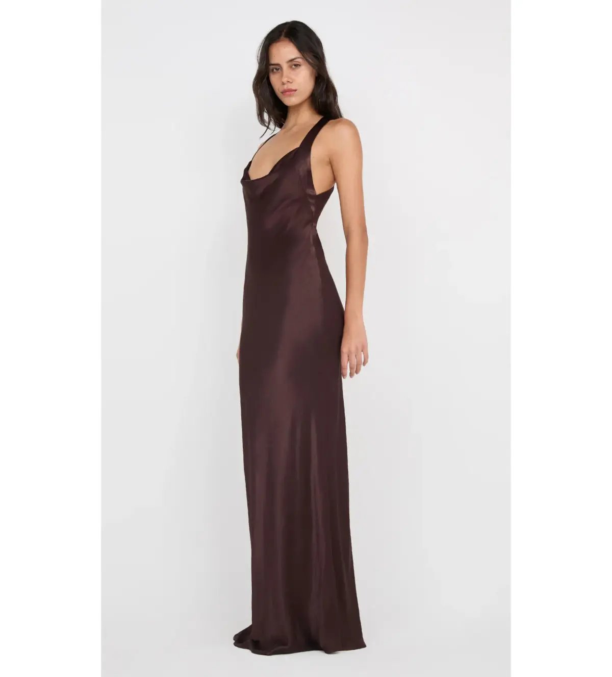 Bec & Bridge Gia Halter Maxi Dress Dark Chocolate Size 8 photo 2