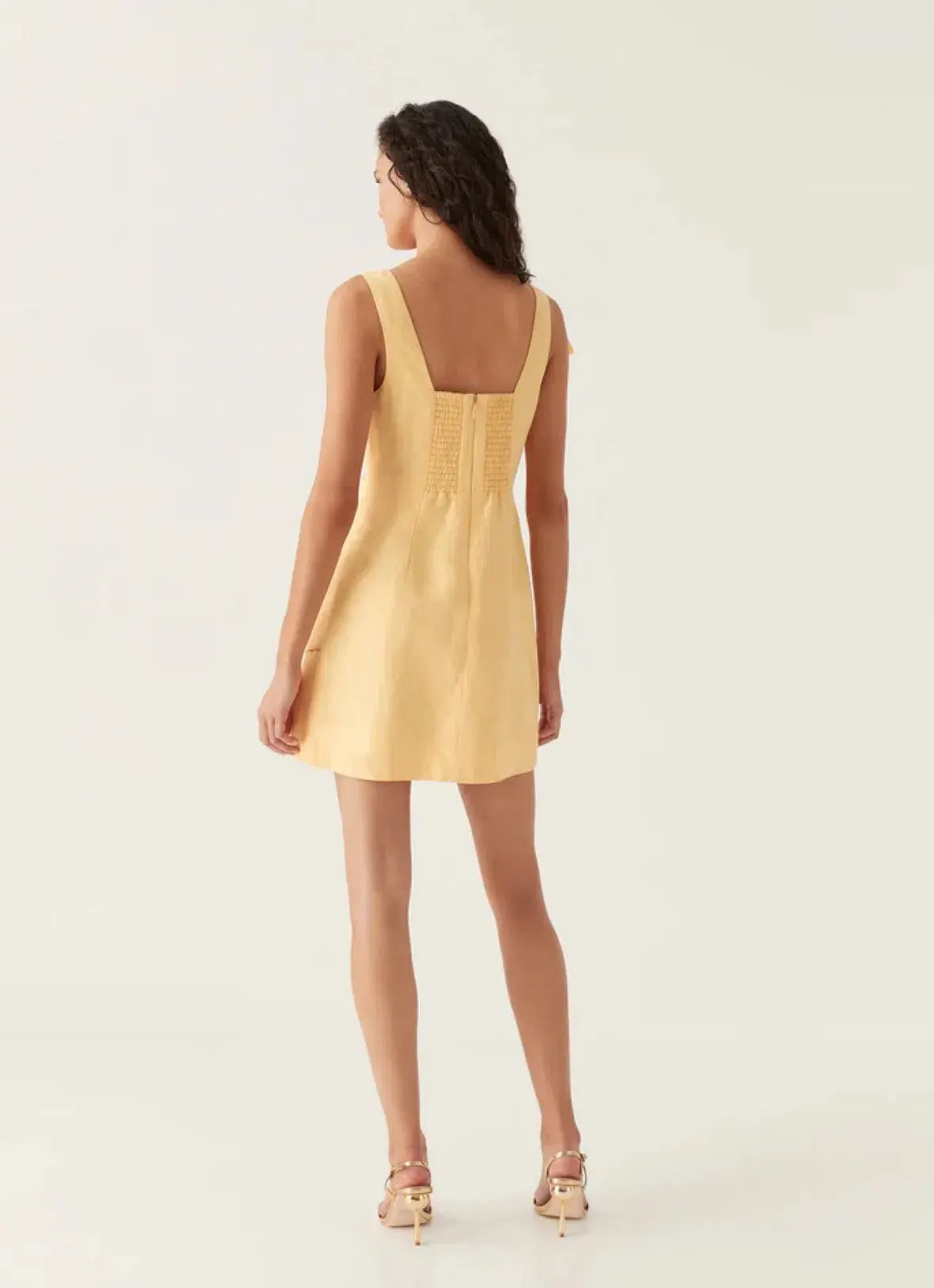 Aje Energy Mini Dress Yellow Size 6 photo 2