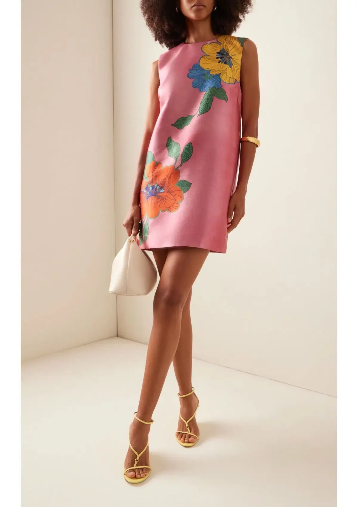 Alemais Piato Floral Satin Mini Shift Dress Exclusive Pink Size AU 6 photo 2