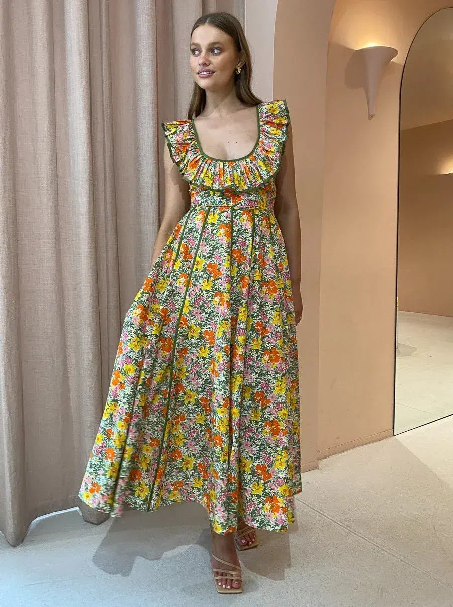 Alemais - Cabana Print - Midi Dress - Size 14 photo 3