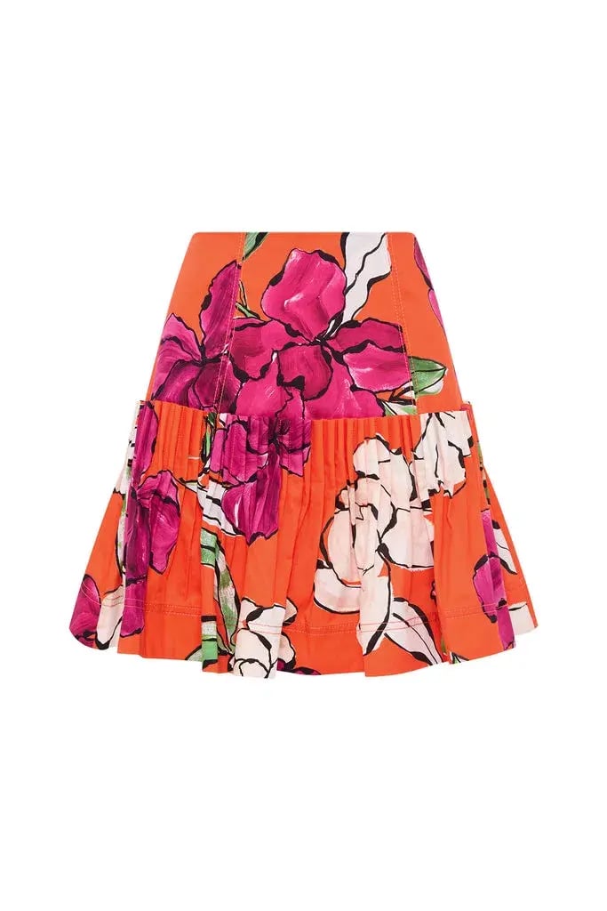 Aje Niki Vivid Camellia Pleated Mini Skirt Floral Size S / AU 8 photo 5
