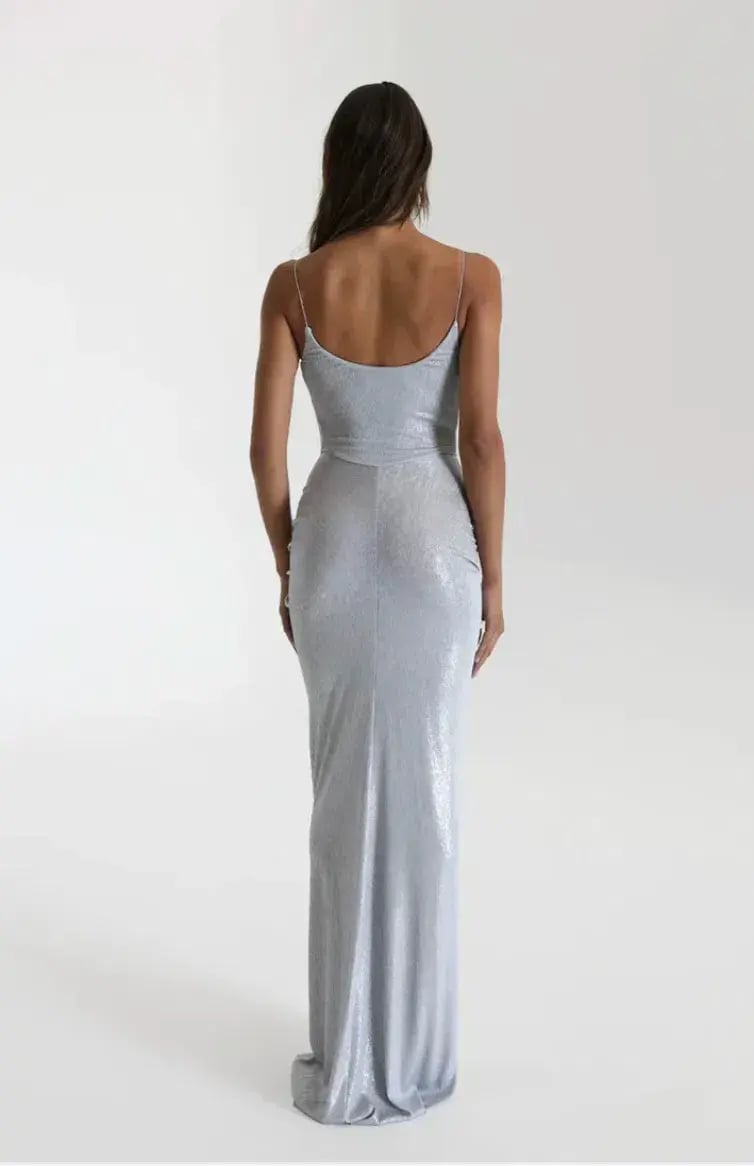 Natalie Rolt Allora Gown in Silver size s photo 5