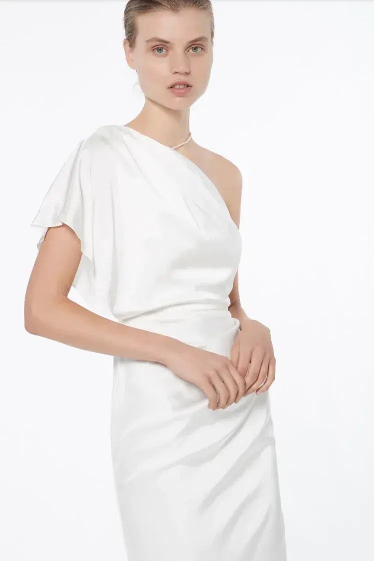 Manning Cartell Heat Asymmetric Dress White Size 10 photo 2