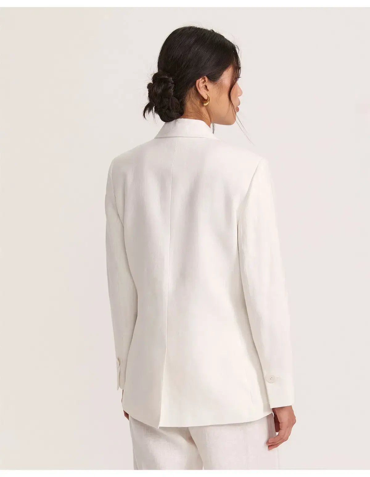Saba Lila Linen Jacket White Size AU 8 photo 4