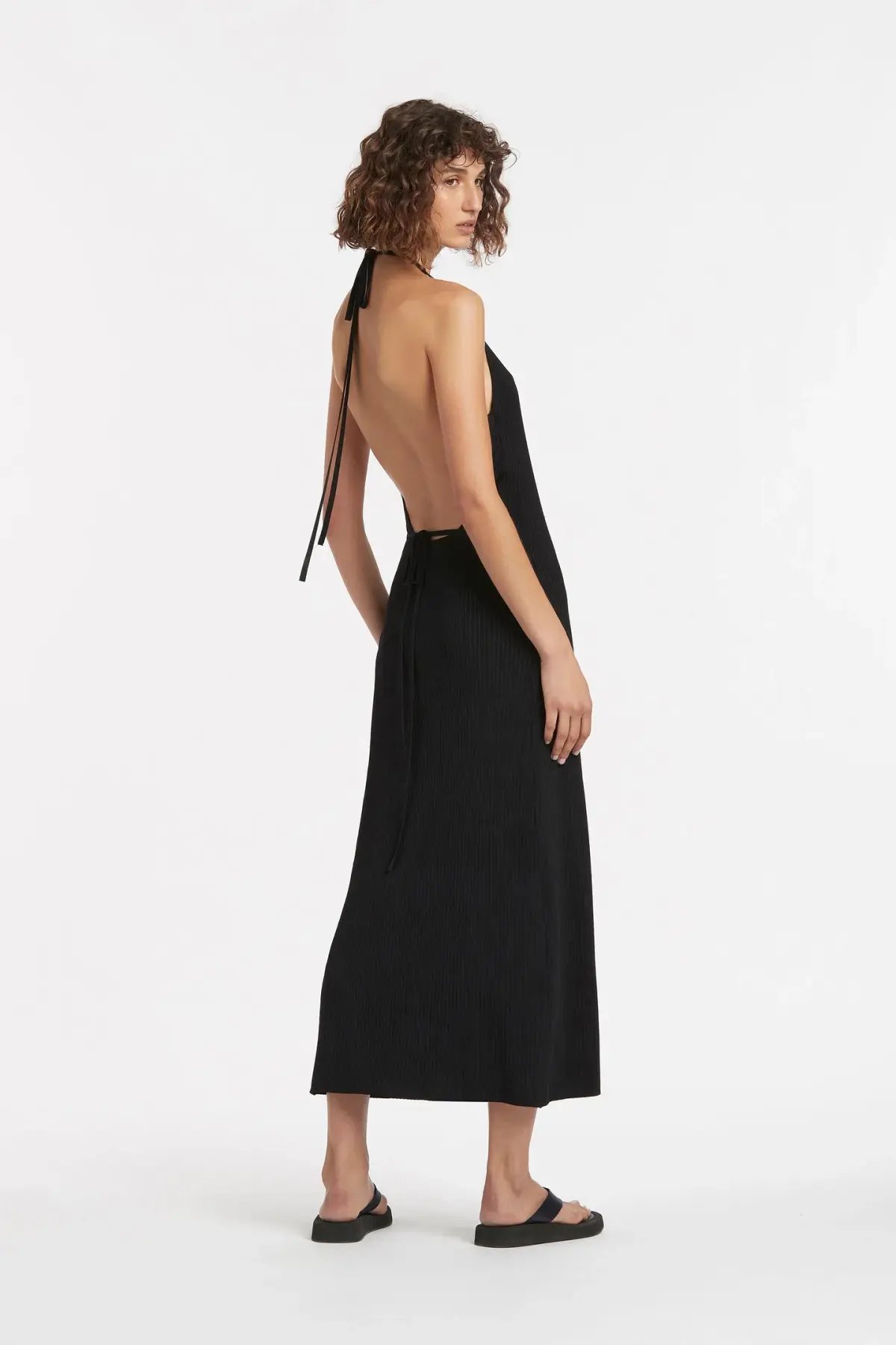 Sir The Label Kelvin Wrap Midi Dress Black Size 1 photo 3