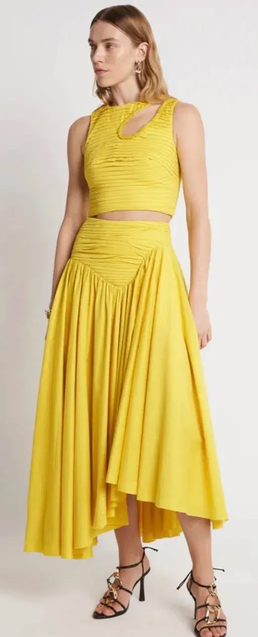Aje Jolie Abstract Cut Out Top Size 14 & Jolie Asymmetric Midi Skirt Size 12 photo 6