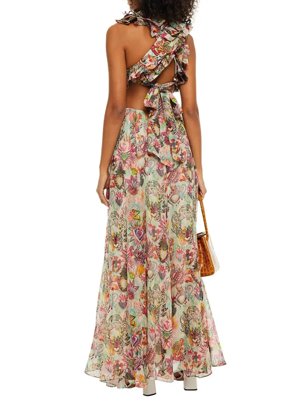 Zimmermann Flaming Hearts The Lovestruck Ruffle Gown Floral Size 3/ AU 14 photo 3