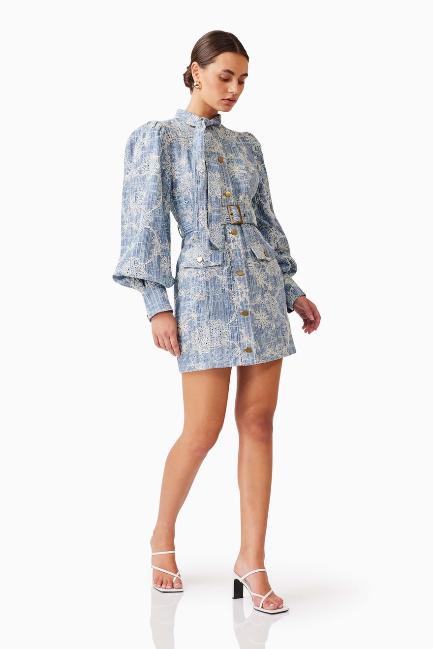 Elliatt Monica Mini Dress - Blue photo 4