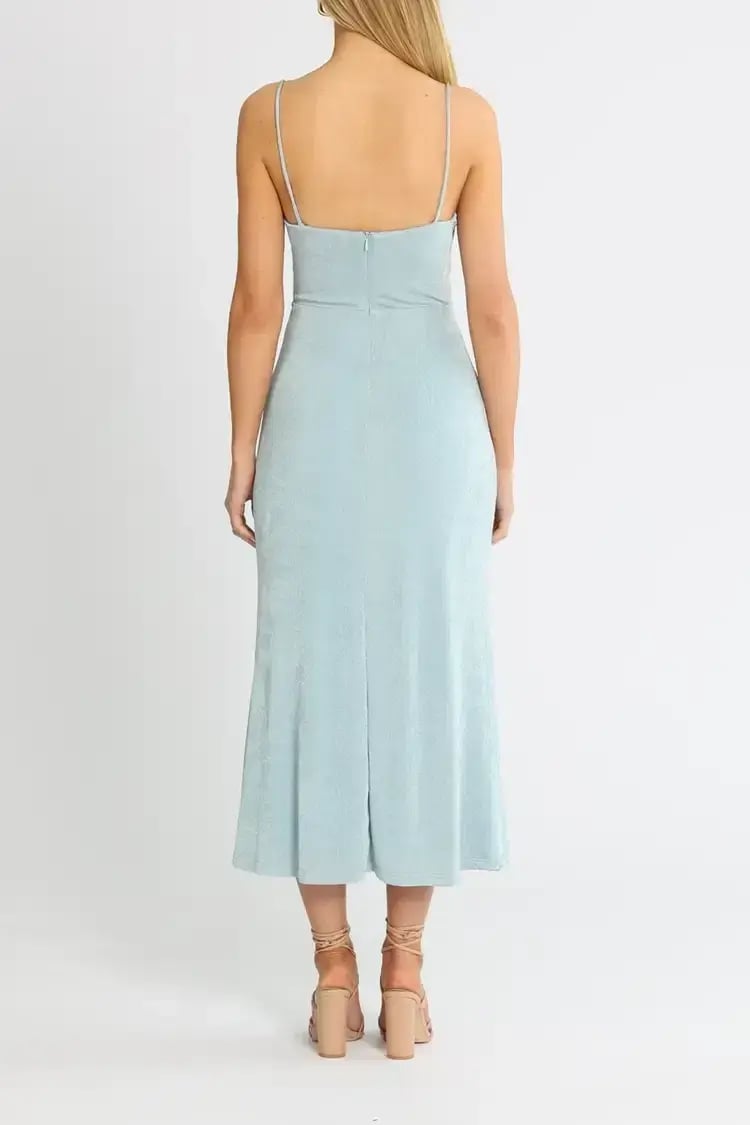 MISHA Oscar Midi Dress in Blue Size 6/XS photo 3