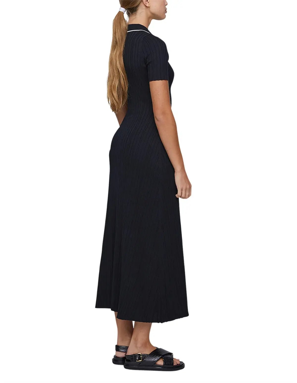 Anna Quan Laurel Penelope Midi Raven Black Dress Size 14 photo 6