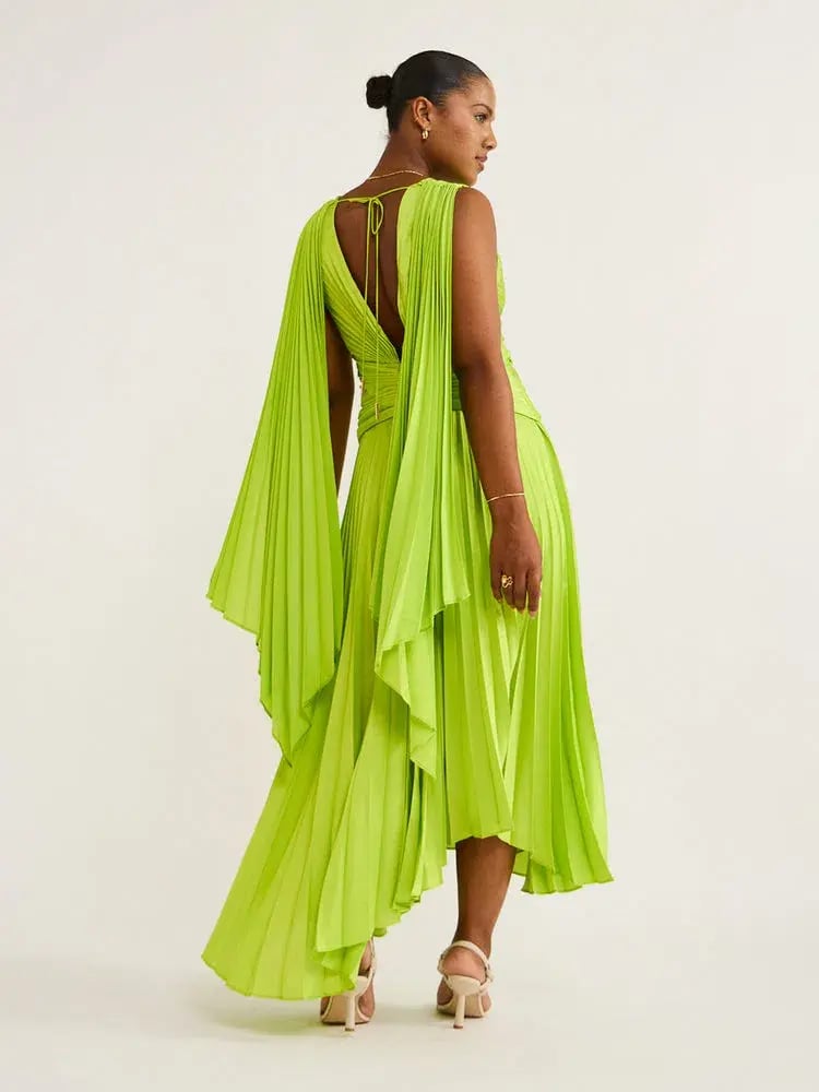Acler Columbus Midi Dress Citron Size 12 photo 2