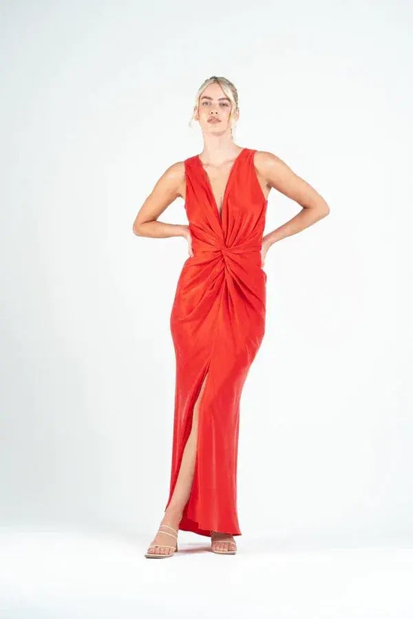 One Fell Swoop Gaia Maxi Dress Rosso Size 12 photo 2