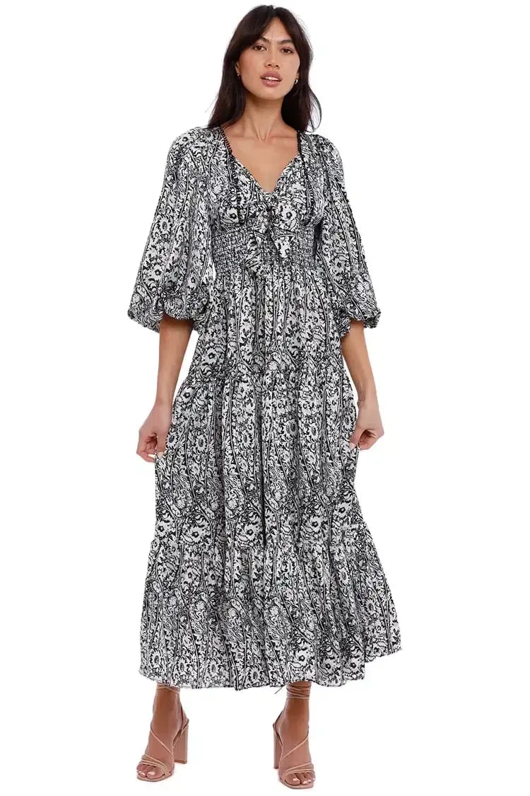 Elliatt Growth Midi Dress Print Size 12 photo 2
