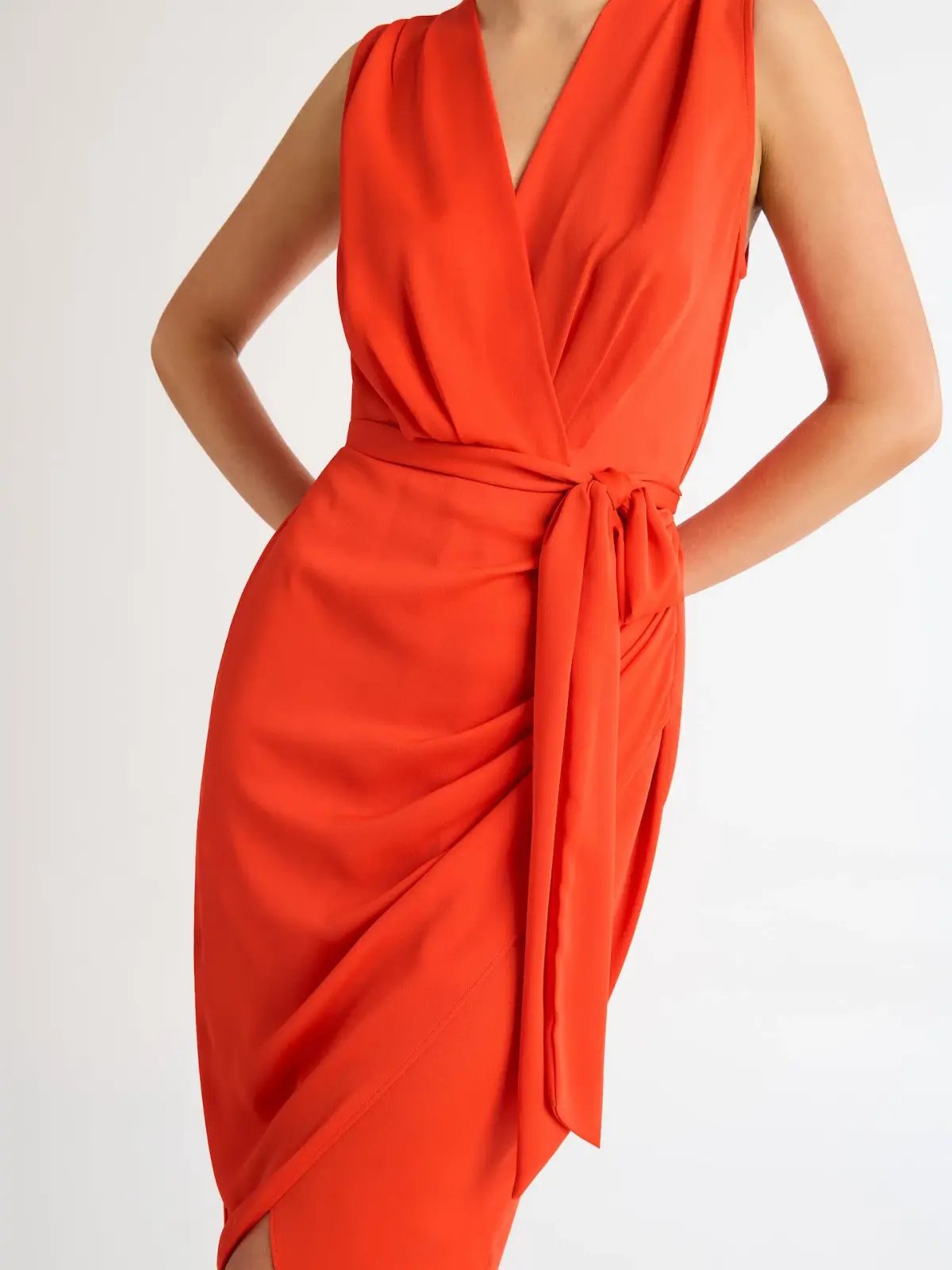 Sheike Saskia Midi Dress Coral Size 16 photo 4