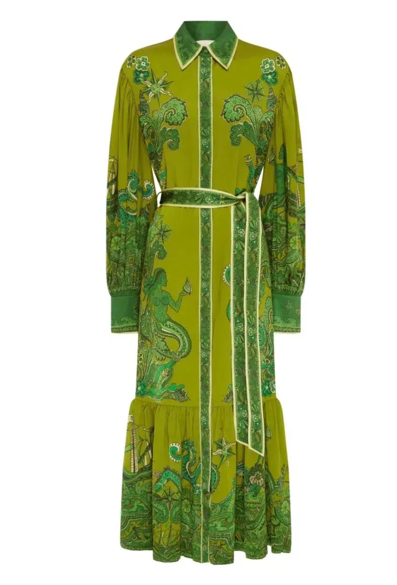 Alemais Solaris Shirtdress Olive Size 12 photo 4