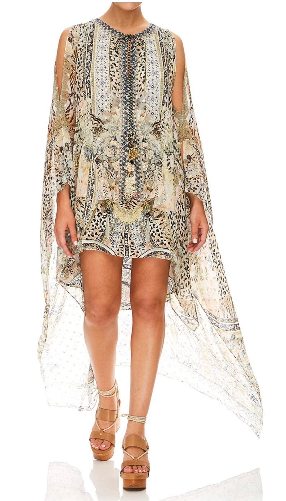 Camilla Moto Maiko Long Sheer Overlay Dress Print One Size photo 5