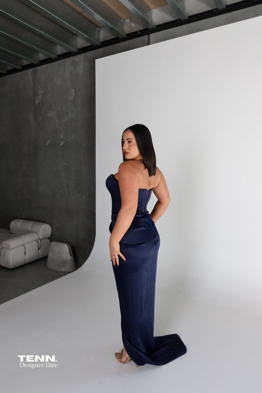 Lia Stublla Diour Gown - Navy photo 3