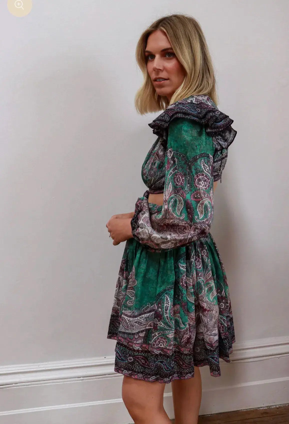 Zimmermann Anneke Ruffle Mini Dress Paisley Print Size 2 / AU 12 photo 4