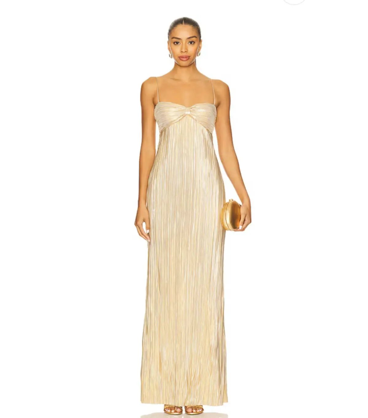 Lovers + Friends May Maxi Gown Gold Size AU 6 photo 2