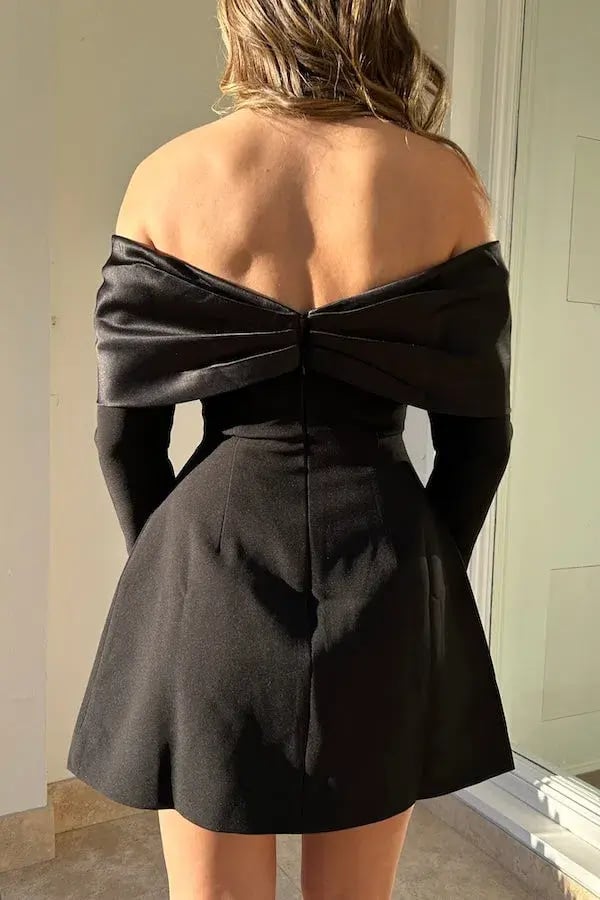 Odd Muse The Ultimate Muse Bow Mini Dress Black Size 6 photo 2