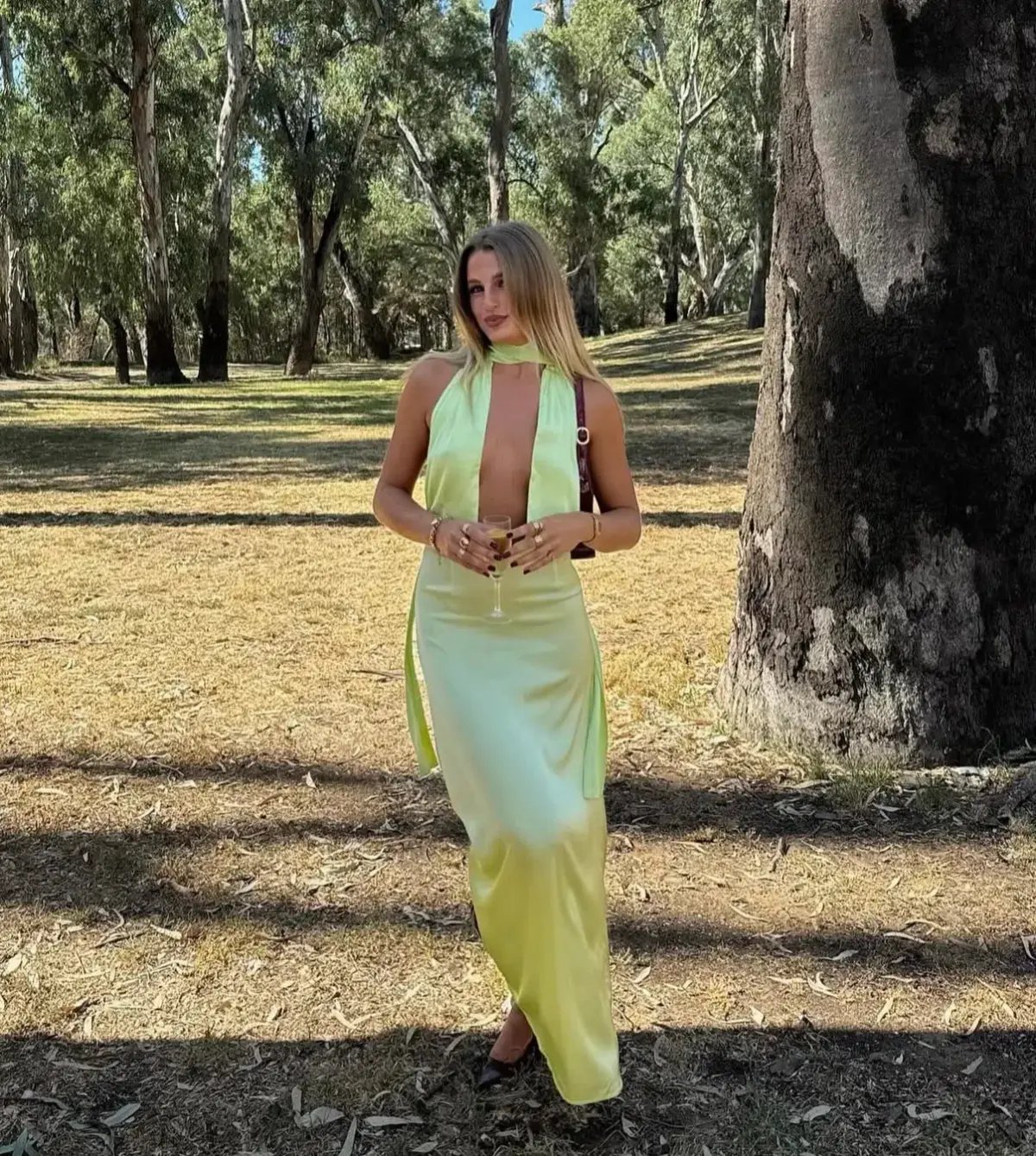 Amaia The Label Piper Dress Melon Green XS photo 2