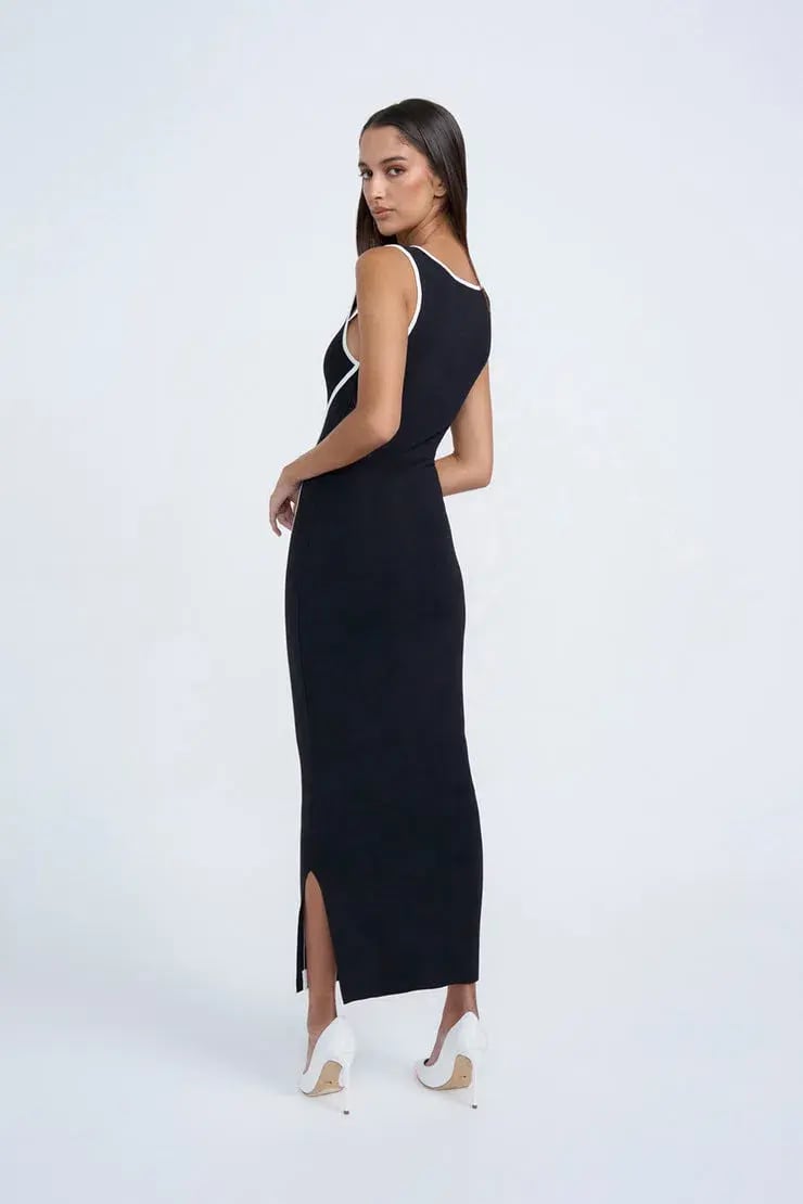 By Johnny Catalina Knit Midi Dress Black Size Small /Au 8 photo 2