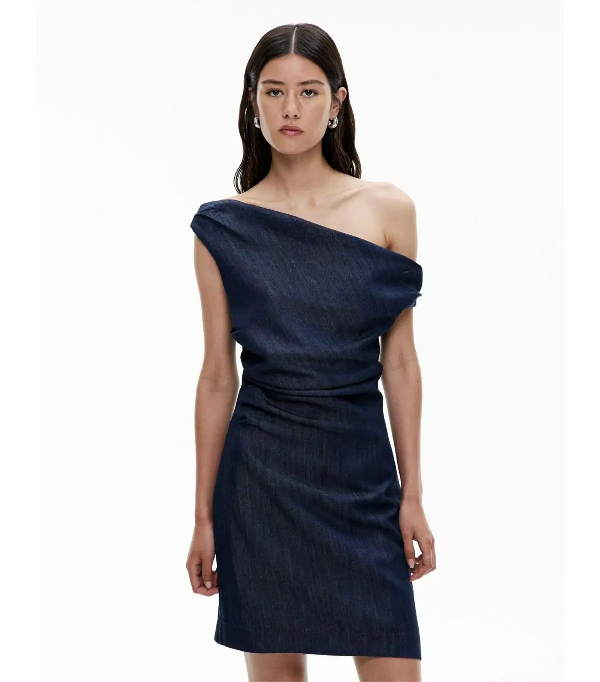 Witchery Off Shoulder Denim Mini Dress Blue Size AU 8 photo 2