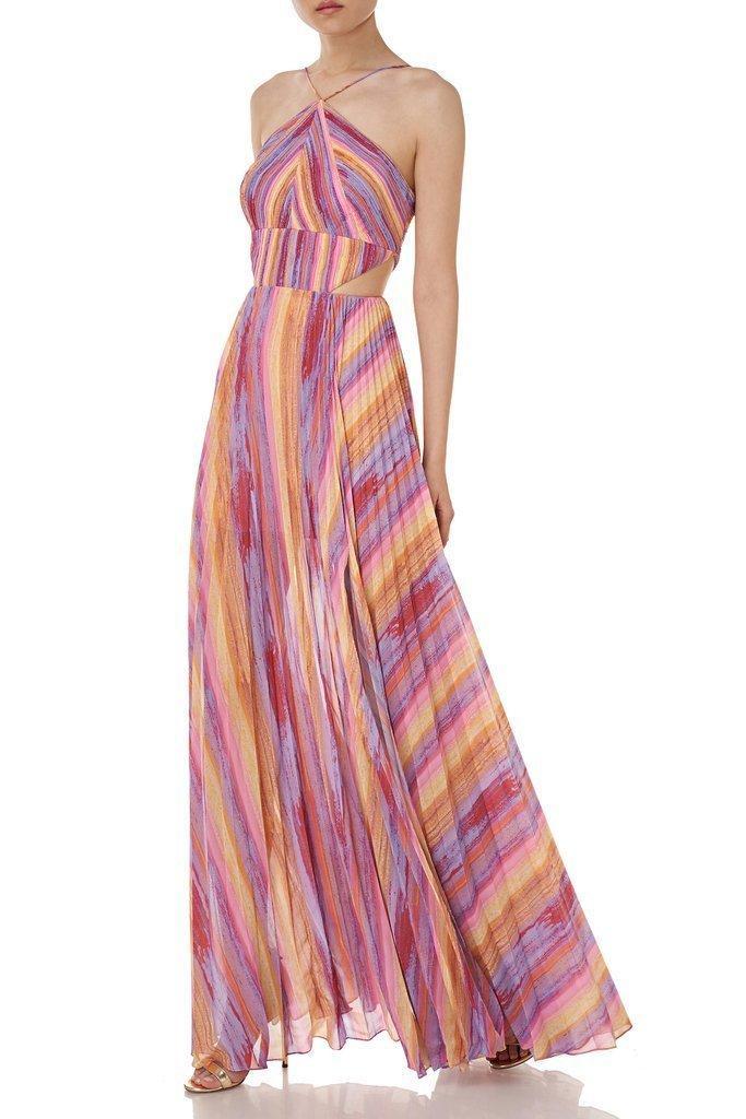AMUR Janet Cutout Pleated Evening Dress Gown size 8 photo 2