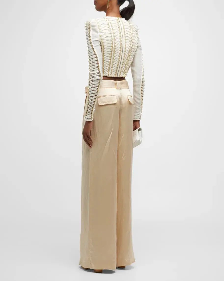 Zimmermann Coaster Cropped Bodice Ivory Size 0 / AU 8 photo 3
