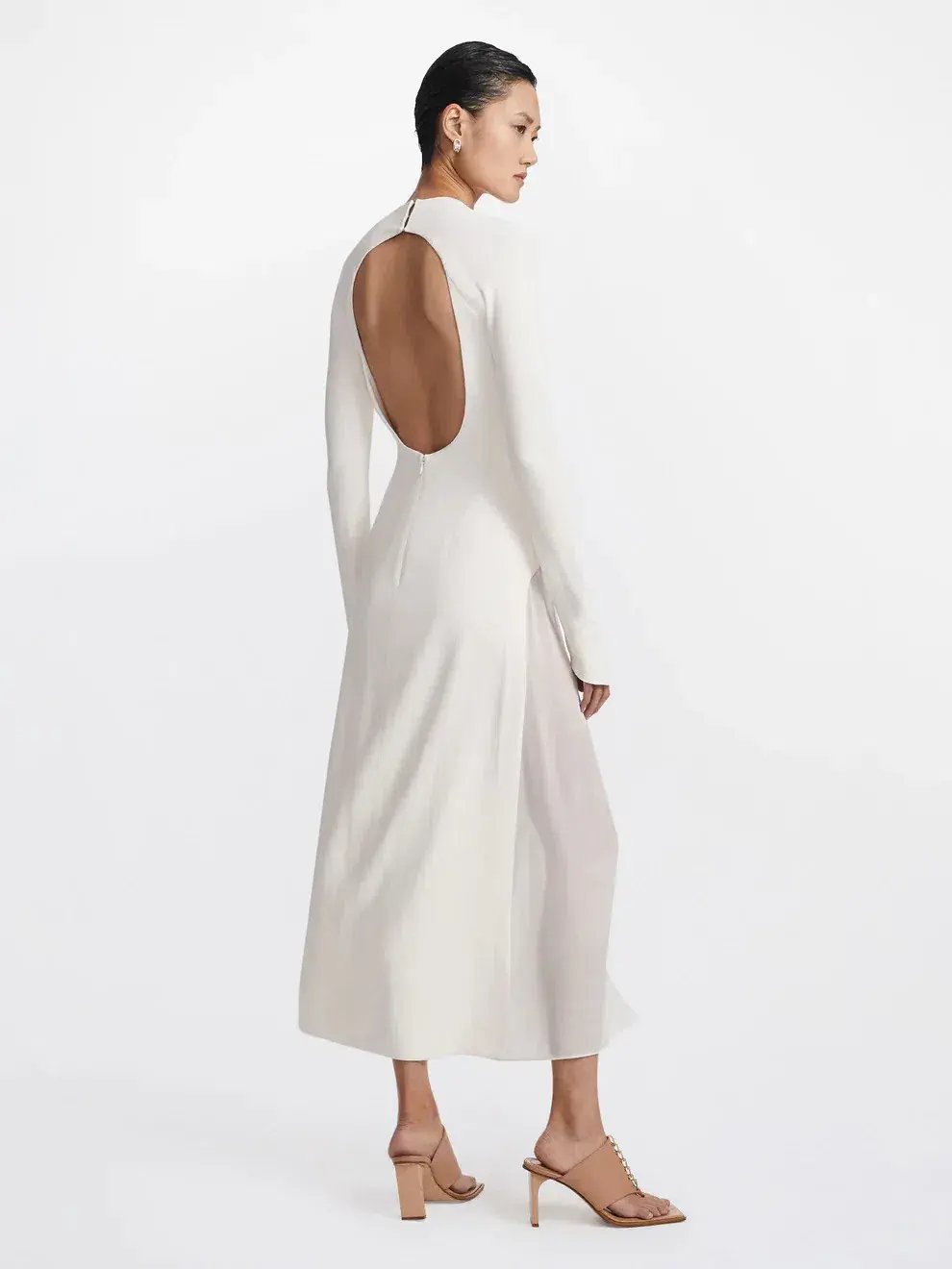 Dion Lee Split Godet Dress Ivory Size AU 8 photo 2
