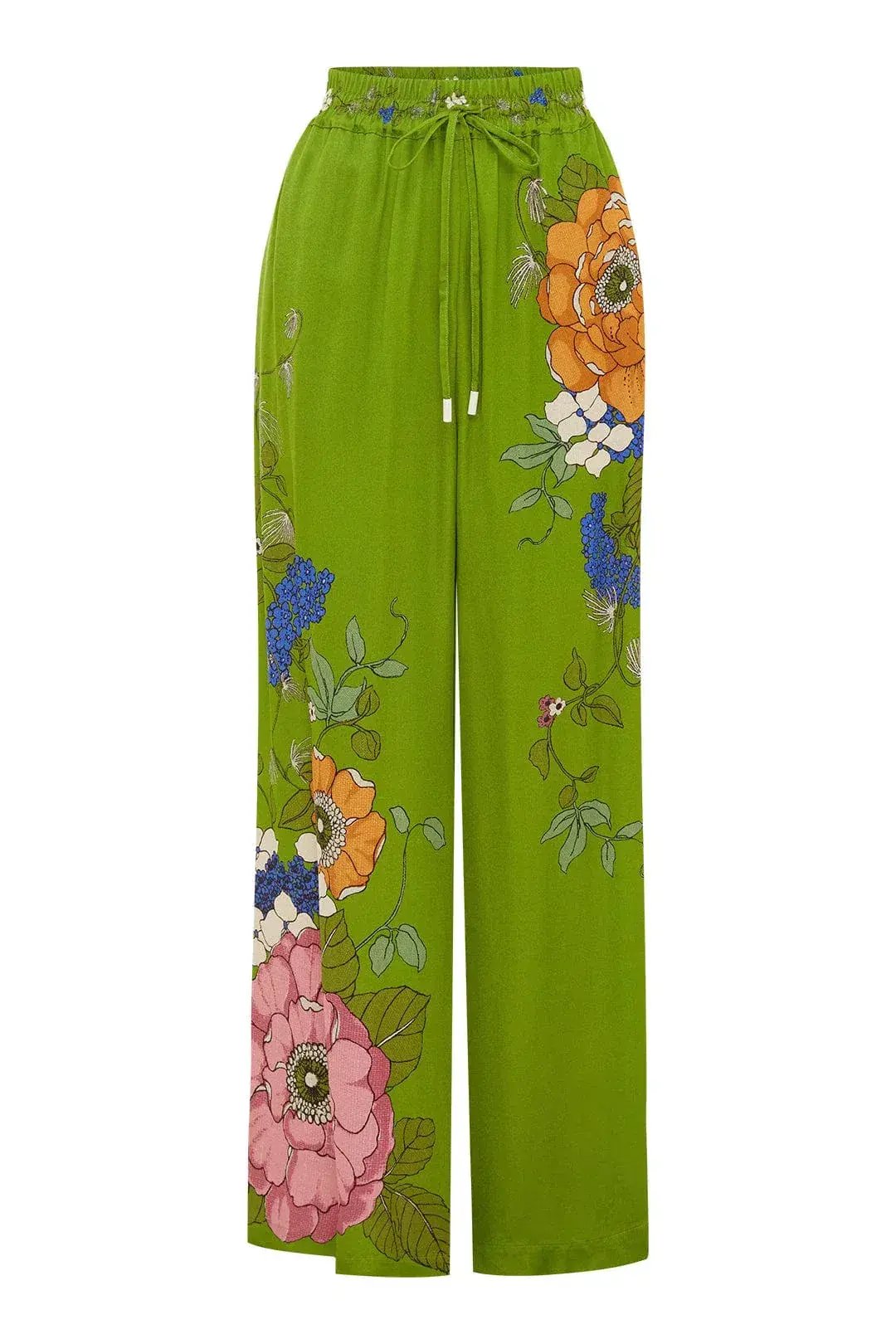 Alemais Olivia Shirt and Pant Set Green Floral Size 12 photo 5