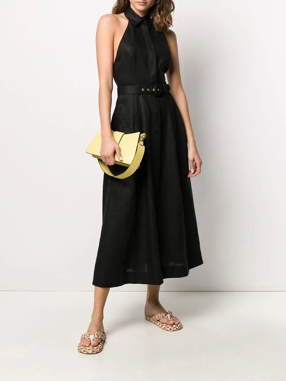 Zimmermann Primrose Halter Midi Dress Black Size 2 / AU 12 photo 3