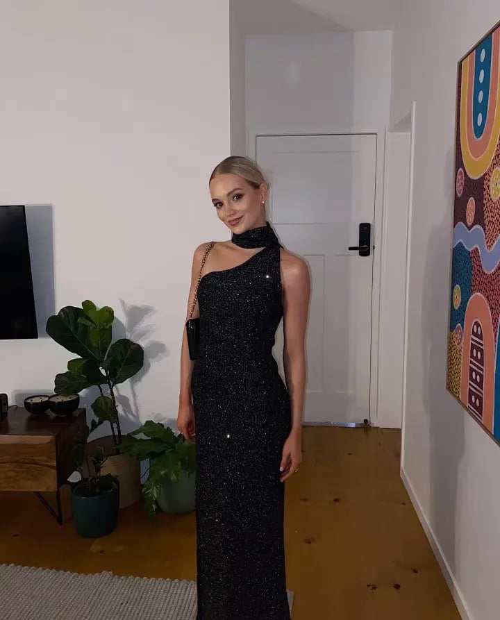 Asta Resort Jennifer Dress Charcoal Sequin Size S / AU 8 photo 3